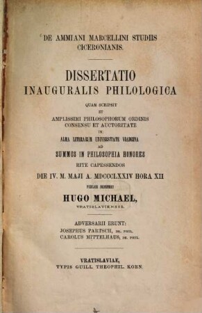 De Ammiani Marcellini studiis Ciceronianis