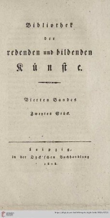 Vierten Bandes zweytes Stück