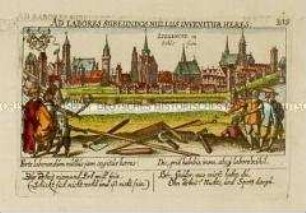 Liegnitz in Schlesien, Ansicht und Szene (aus Fürst, Sciographia, Nr. B 39)