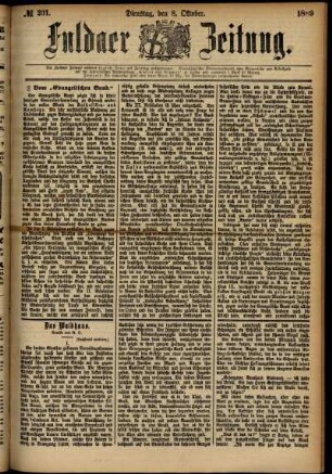 Ausgabe vom Dienstag, den 08. Oktober 1889.