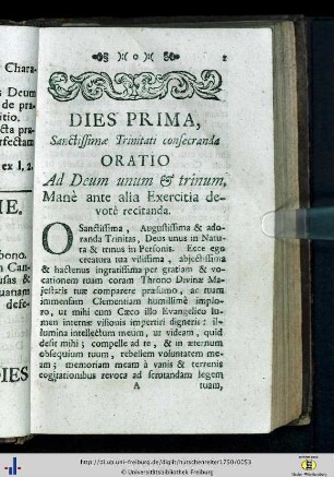 Dies prima…
