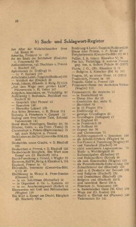 b) Sach- und Schlagwort-Register