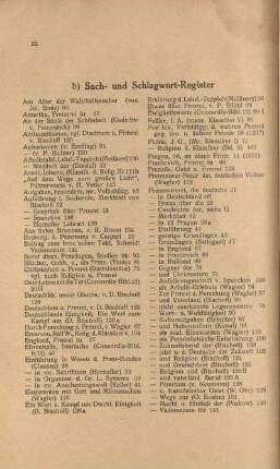b) Sach- und Schlagwort-Register