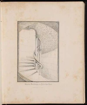 66. Steinerne Wendeltreppe im Peller'schen Hause. - Pellerhaus, Nürnberg, Treppenhaus