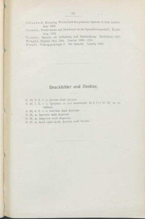 Druckfehler und Zusätze.
