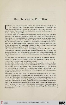 Das chinesische Porzellan