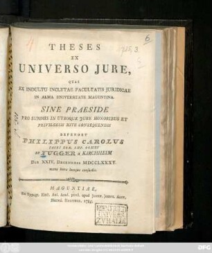 Theses Ex Universo Jure
