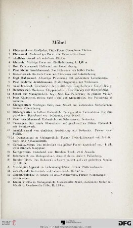 Möbel (Nr. 1-90)