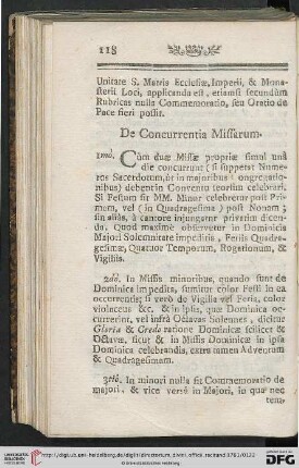 De Concurrentia Missarum