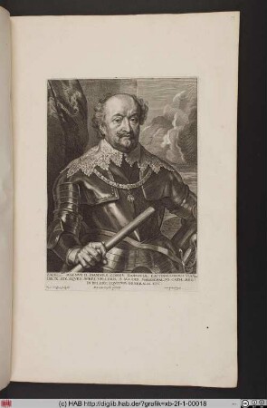 Ioannes Comes Nassoviae Cattinelliboci [Porträt des Grafen Johann VIII. von Nassau-Siegen; Johan III., Fürst von Nassau-Siegen; Portret van Jan de Jongste]