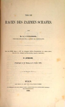 Über die Racen des zahmen Schafes, 3