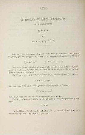 Un teorema su gruppi d´operazioni.