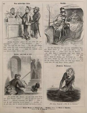 "Von mütterlicher Seite" "Vorsicht" "Selten, und doch zu viel" "Illustrirte Redensart"