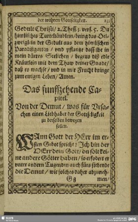Das funffzehnende Capitel. Von der Demut, was für Ursachen einen Liebhaber der Gottseligkeit zu derselben bewegen sollen