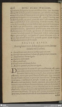 Regula XLVIII. Locupletari non debet aliquis cum alterius injuria vel damno