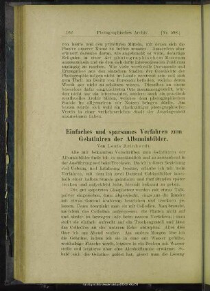 Einfaches und sparsames Verfahren zum Gelatiniren der Albuminbilder