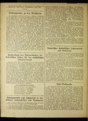 Kundgebung des Gauverbandes der katholischen Lehrer für den westfälischen Industriebezirk