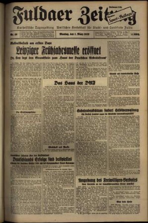 Ausgabe vom Montag, den 01. März 1937.