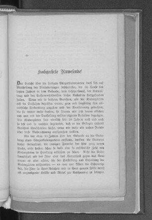 Hochgeehrte Anwesende!