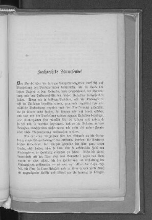 Hochgeehrte Anwesende!