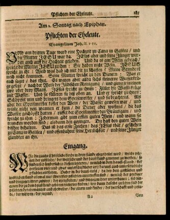Am 2. Sontag nach Epiphan. Pflichten der Eheleute