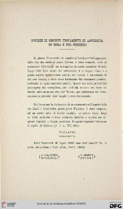 33: Notizie di recenti trovamenti di antichità in Roma e nel suburbio, [13]
