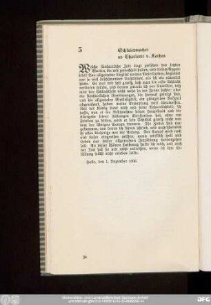 5. [Schleiermacher an Charlotte v. Kathen.]