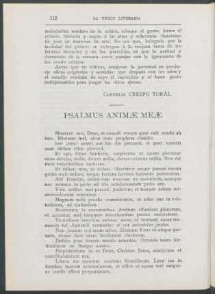 Psalmus animae meae