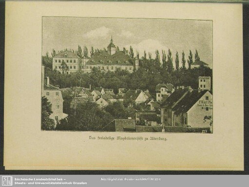 Das freiadelige Magdalenenstift zu Altenburg