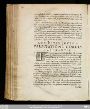 Medicatio Iuvenis Palpitatione Cordis Laborantis.