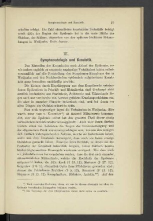 III. Symptomatologie und Kasuistik