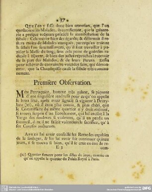 Première Observation