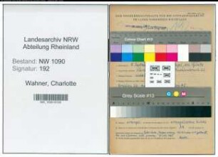 Entnazifizierung Charlotte Wahner , geb. 05.09.1915 ()