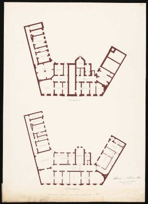 Wohnhaus Bankier Mossner, Berlin-Mitte: Grundriss KG und 4. OG