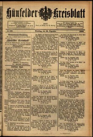 Ausgabe vom Dienstag, den 22. Dezember 1896.