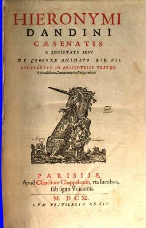 De corpore animato Lib. VII. in Aristotelis III. de Anima libros Commentarius Peripateticus