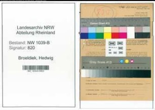 Entnazifizierung Hedwig Broeldiek , geb. 02.11.1892 ()