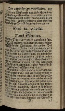 Das 12. Capitel. Von Danck-Schreiben.