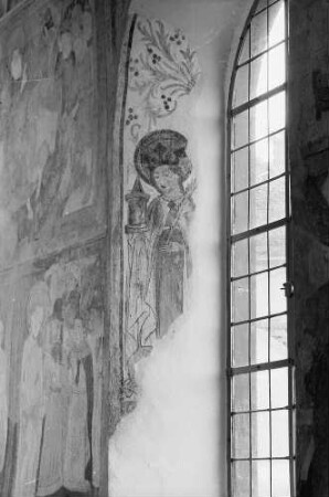 Blansingen: Heilige Barbara, an der Fensterwand