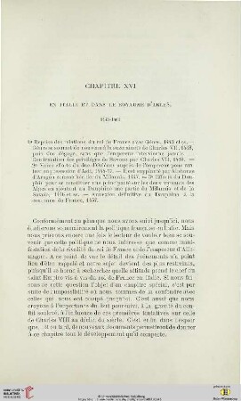 Chapitre XVI: En Italie et Dans le Royaume d´Arles, 1443-1461