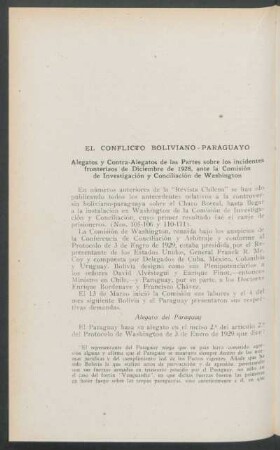 El conflicto boliviano-paraguayo