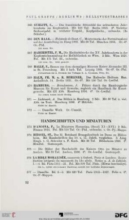 Handschriften und Miniaturen (Nr. 573-642)