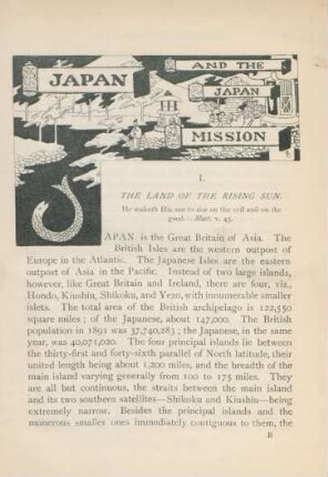 I. The land of the rising sun