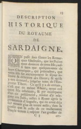 Description Historique Du Royaume De Sardaigne.