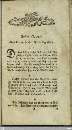 Erstes Capitel. Von den weiblichen Geburtsgliedern