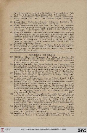 Geographie, Geschichte (Nr. 507-539)