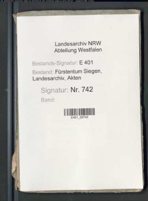 Schatzungsregister des Amts Hilchenbach