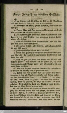 Kurzer Inbegriff der biblischen Geschichte