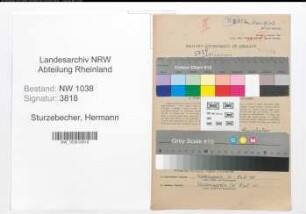 Entnazifizierung Hermann Sturzebecher , geb. 17.01.1910 (Hilfsarbeiter)