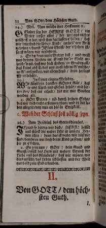 II. Von Gott, dem höchsten Guth